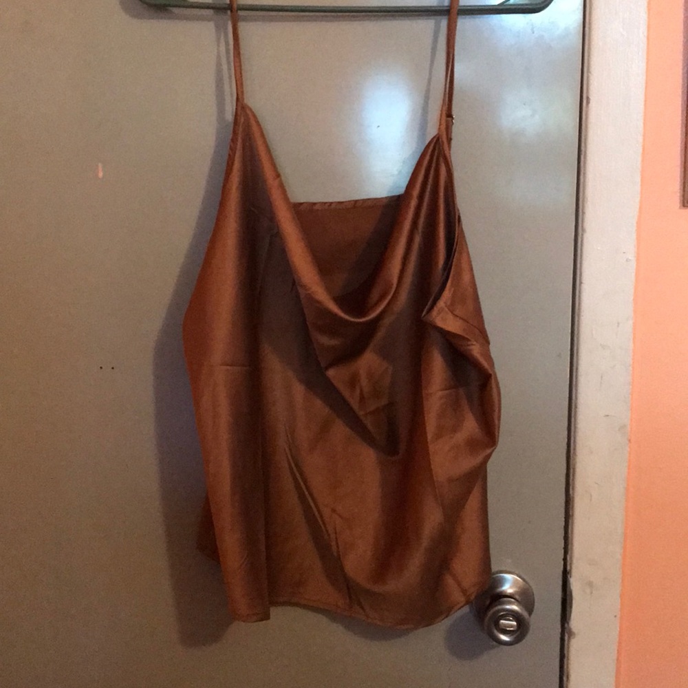 Cowl neck tank top